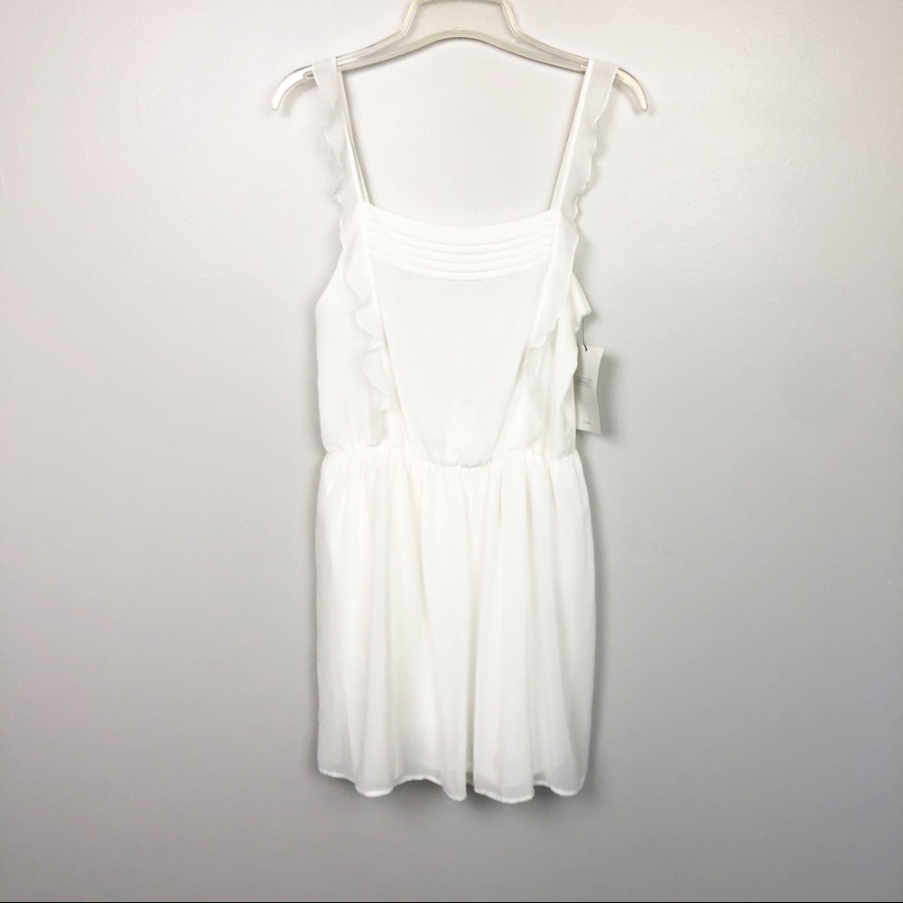 NWT Zara Trafaluc White Ruffle Mini Dress - Picture 2 of 7